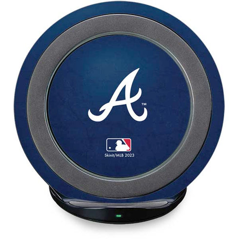 MLB Atlanta Braves - Solid Distressed Fast Charge Wireless Charging Stand Skin